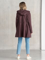 Seraphine Maternity Drawstring Waist Brown Hoodie - Image 2 of 4