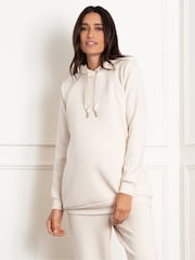Seraphine Maternity Cream Soft Hoodie with Nursing Zips - Image 1 of 4