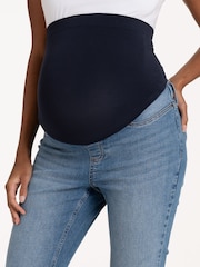 Seraphine Blue Skinny Overbump Maternity Jeans - Image 3 of 10