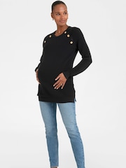Seraphine Blue Skinny Overbump Maternity Jeans - Image 6 of 10
