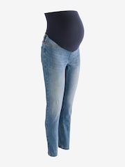 Seraphine Blue Skinny Overbump Maternity Jeans - Image 9 of 10