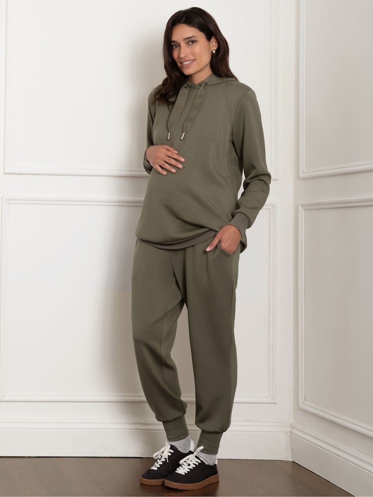 Seraphine Maternity Green Overbump Joggers - Image 2 of 4