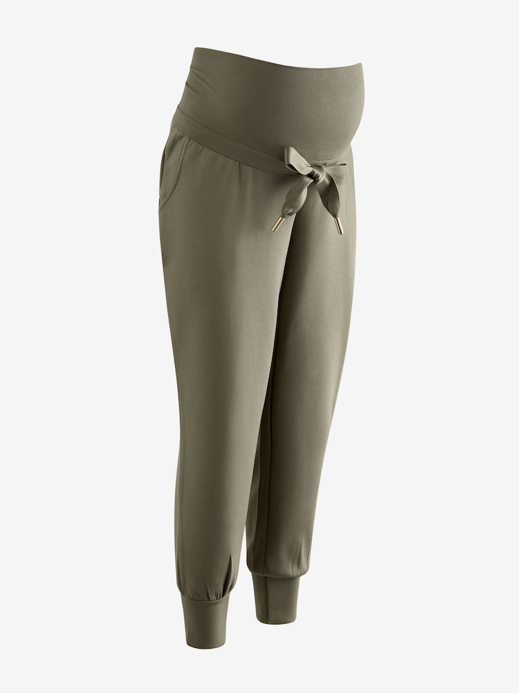 Seraphine Maternity Green Overbump Joggers - Image 4 of 4