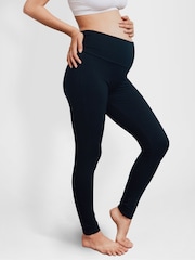 Seraphine Maternity Thermal Black Leggings - Image 1 of 5