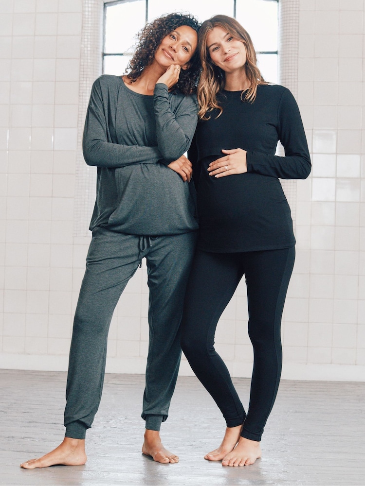 Seraphine Maternity Thermal Black Leggings - Image 3 of 4