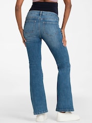 Seraphine Blue Maternity Flared Overbump Jeans - Image 2 of 3