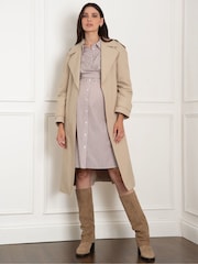 Seraphine Maternity Cream Trench Coat - Image 1 of 4
