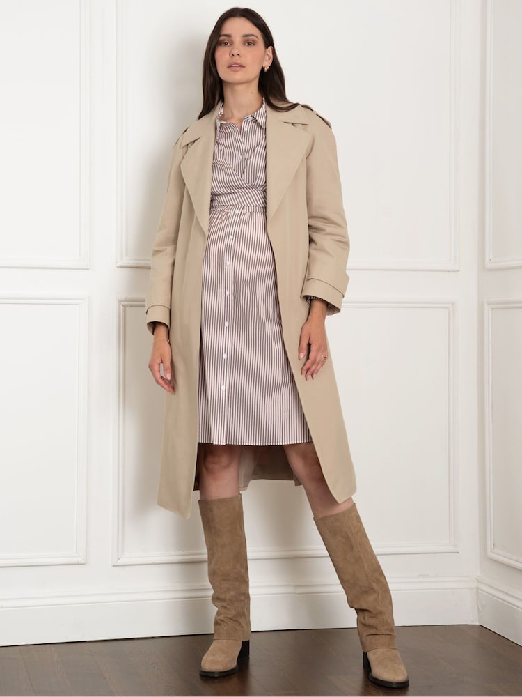 Seraphine Maternity Cream Trench Coat - Image 1 of 4