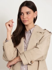 Seraphine Maternity Cream Trench Coat - Image 4 of 4