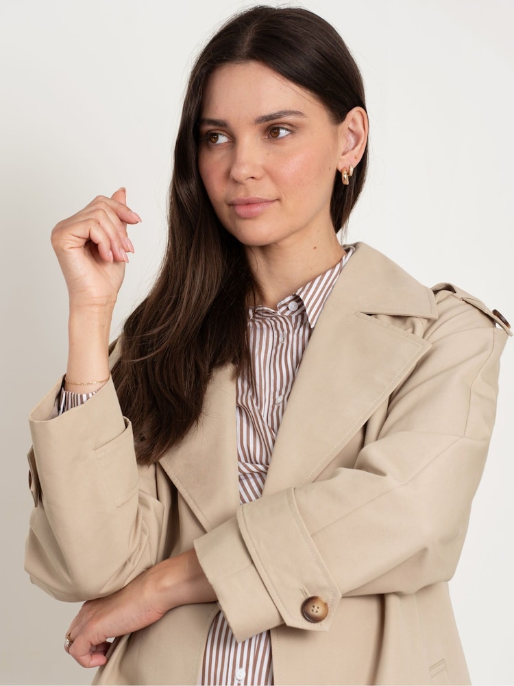 Seraphine Maternity Cream Trench Coat - Image 4 of 4