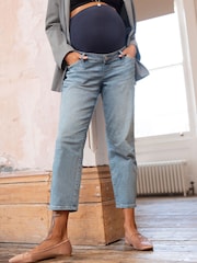 Seraphine Blue Tapered Maternity Jeans - Imagen 1 de 5