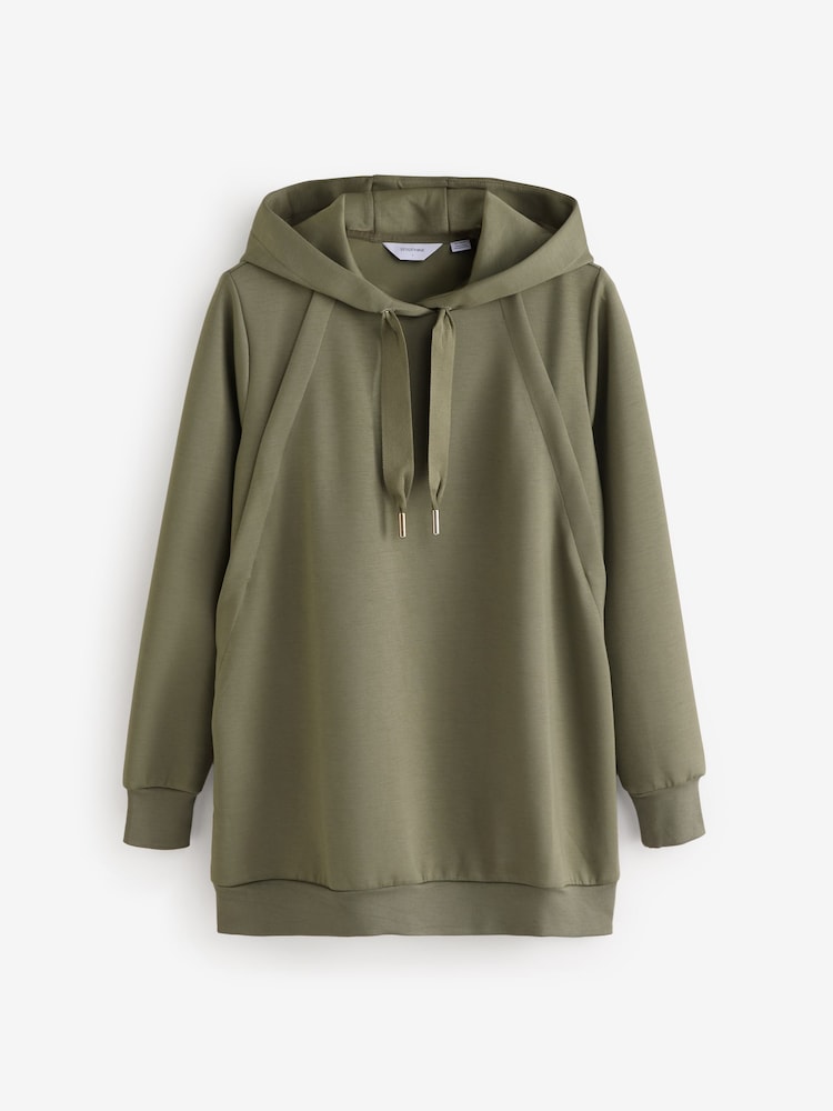 Seraphine Maternity Green Soft Hoodie with Nursing Zips - Image 6 of 6