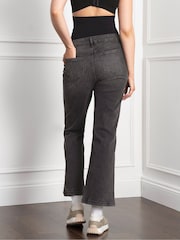 Seraphine Grey Maternity Wide Leg Jeans - Image 4 of 5