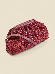 Sosandar Red Sequin Clutch Bag - Image 2 of 4