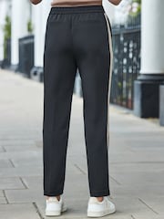 Sosandar Black Side Stripe Tapered Leg Trousers - Image 3 of 4