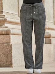 Sosandar Grey Stripe Detail Tapered Trousers - Image 3 of 5