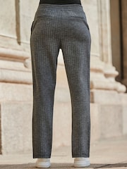 Sosandar Grey Stripe Detail Tapered Trousers - Image 5 of 5