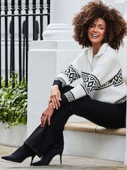 Sosandar White Detailed Roll Neck Jumper - Image 2 of 5