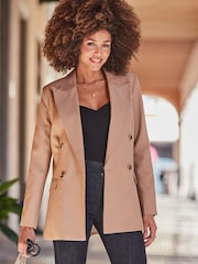 Sosandar Natural Premium Double Breasted Blazer - Image 5 of 5