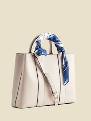 Sosandar Natural Structured Bag With Detachable Scarf - Image 2 of 5