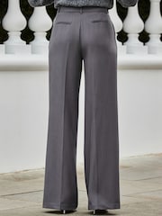 Sosandar Grey Relaxed Fit Wide Leg Trousers - Image 5 of 5
