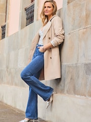 Sosandar Blue Kick Flare Jeans - Image 1 of 5