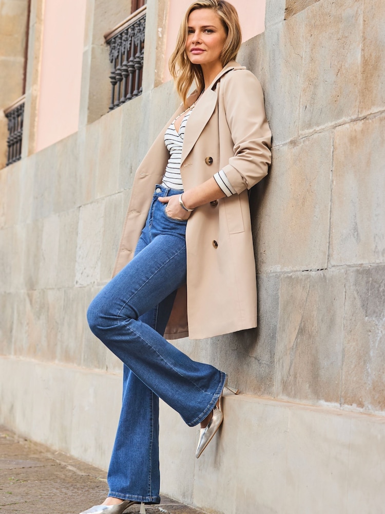 Sosandar Blue Kick Flare Jeans - Image 1 of 5