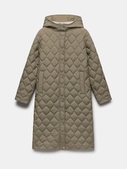 Mint Velvet Green Double Layer Quilted Parka - Image 3 of 4