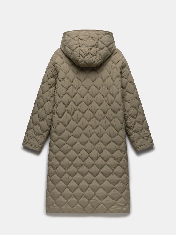 Mint Velvet Green Double Layer Quilted Parka - Image 4 of 4
