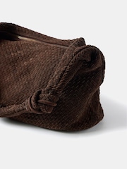 Mint Velvet Brown Suede Hobo Knot Detail Bag - Image 2 of 4
