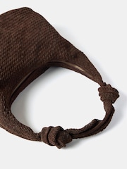 Mint Velvet Brown Suede Hobo Knot Detail Bag - Image 3 of 4