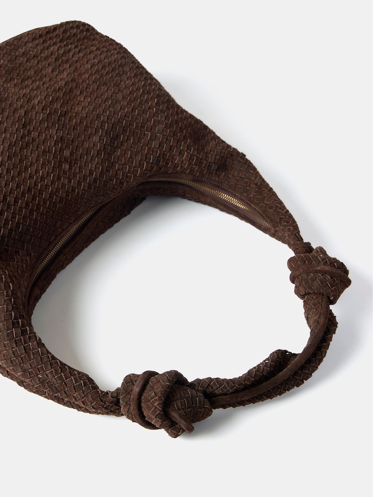 Zamszowa torba hobo Mint Velvet z ozdobnym węzłem - Image 3 of 4