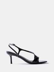Mint Velvet Black Patent Leather Strap Heels - Image 1 of 4