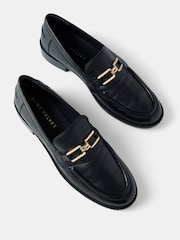 Mint Velvet Black Leather Classic Loafers - Image 2 of 2