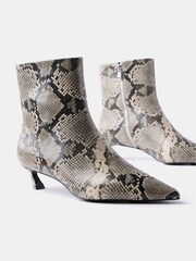 Mint Velvet Animal Leather Snake Print Ankle Boots - Image 2 of 4