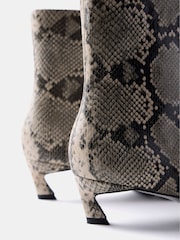 Mint Velvet Animal Leather Snake Print Ankle Boots - Image 3 of 4