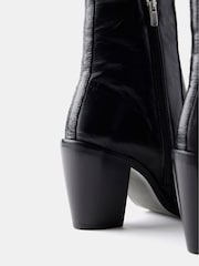Mint Velvet Black Leather Ankle Boots - Image 6 of 7