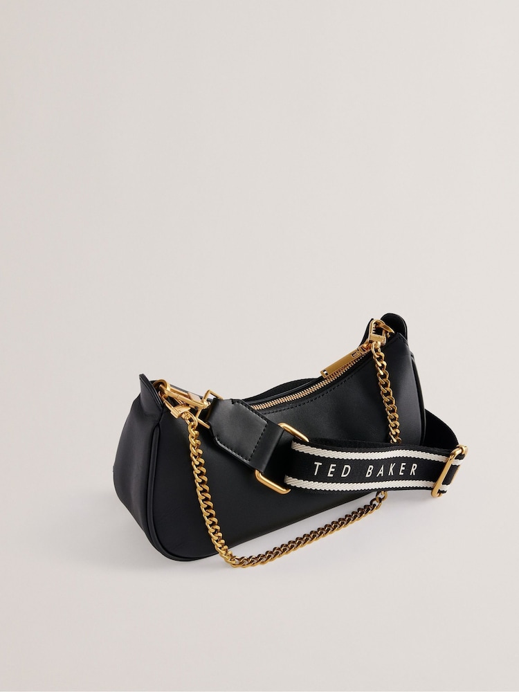 Ted Baker Black Essiy Webbing Leather Crossbody Bag - Image 2 of 5