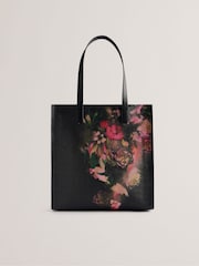 Ted Baker Black Saliine Printed Floral Large Icon Bag - Image 1 of 4