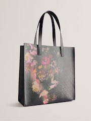 Ted Baker Black Saliine Printed Floral Large Icon Bag - Image 2 of 4