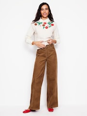 Boden Brown 5 Pocket Cord Wide Jeans - Image 1 of 5