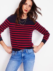Boden Blue Eva Cashmere Crew Neck Jumper - Image 1 of 1