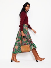 Boden Green Camilla Pleated Midi Skirt - Image 4 of 6