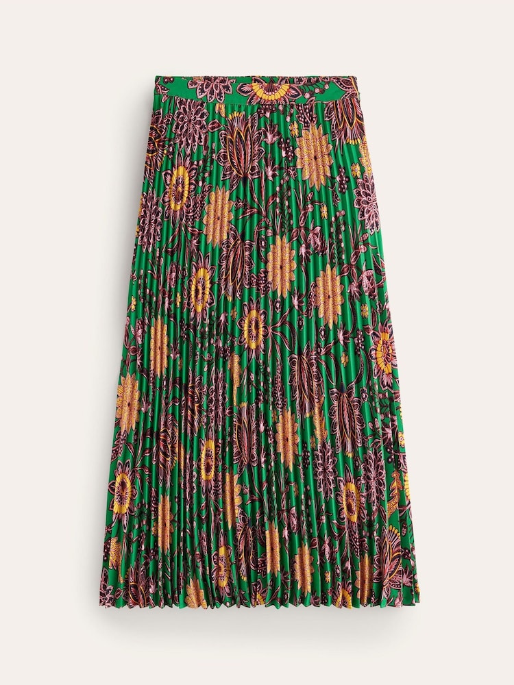 Boden Green Camilla Pleated Midi Skirt - Image 6 of 6 Boden Green Camilla Pleated Midi Skirt - Image 6 of 6