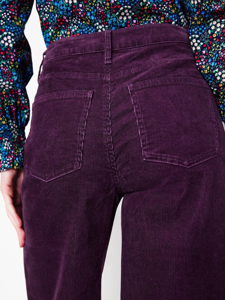 Boden Purple 5 Pocket Cord Wide Jeans - Image 2 of 6