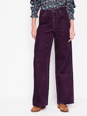 Boden Purple 5 Pocket Cord Wide Jeans - Image 4 of 6