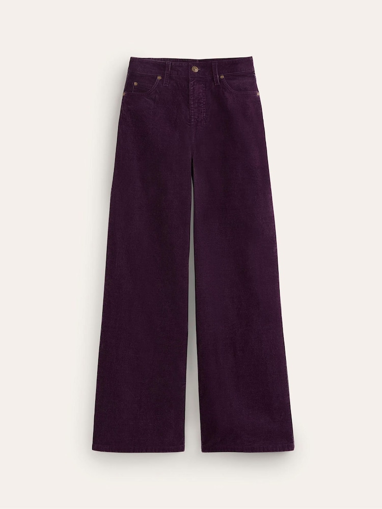 Boden Purple 5 Pocket Cord Wide Jeans - Image 6 of 6