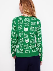 Boden Green Heather Jacquard Jumper - Image 2 of 5