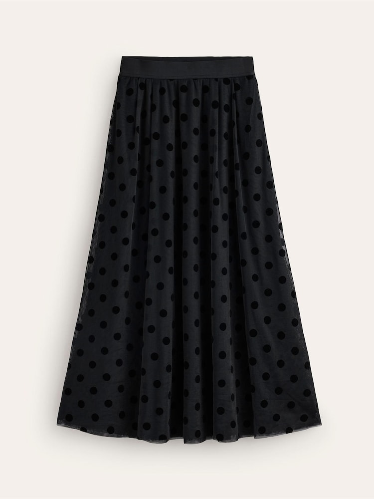 Boden Black Isabella Tulle Midi Skirt - Image 5 of 5