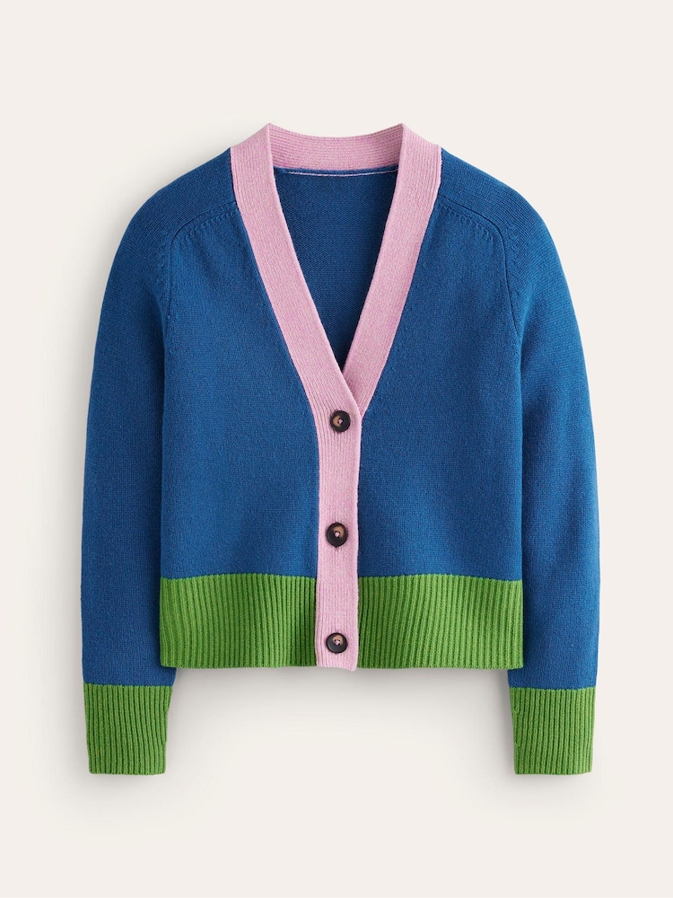 Boden Blue Olivia Merino Cardigan - Image 5 of 5